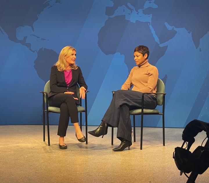 Ellen Notarius interviewing Jericka Duncan