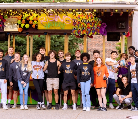 Group of students smiling